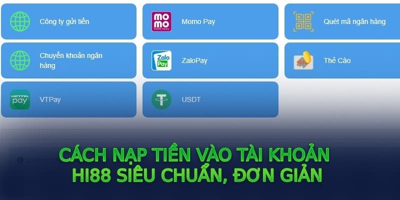 Sử dụng ứng dụng điện tử nạp tiền HI88