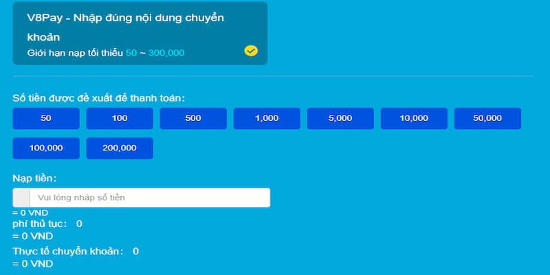 Các bước nạp tiền vào F8BET qua ngân hàng siêu nhanh